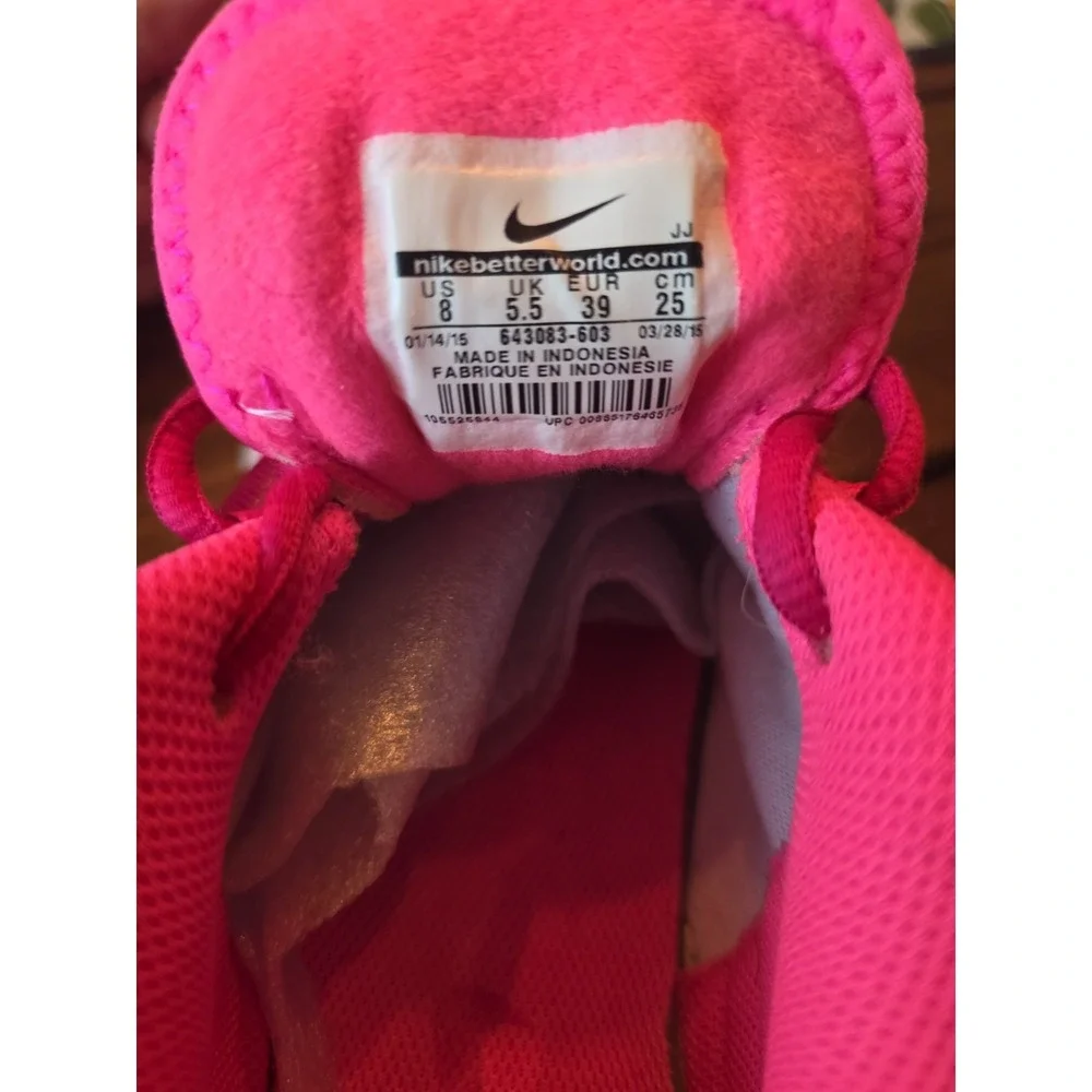 VGC! Nike Flex Trainer 4 643083-603 Womens Size 8 Training Shoes Pink White